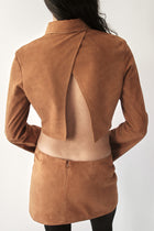 Orange Micro Suede Skirt