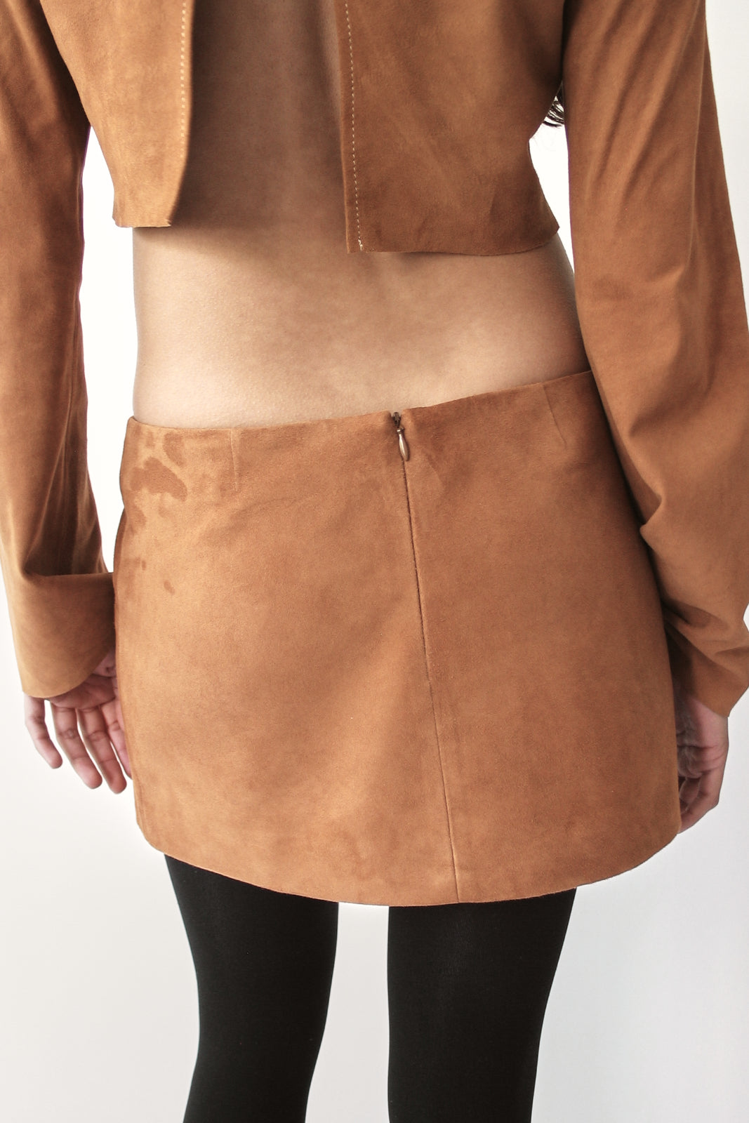 Orange Micro Suede Skirt