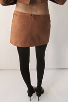 Orange Micro Suede Skirt