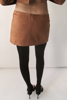 Orange Micro Suede Skirt