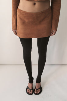 Orange Micro Suede Skirt