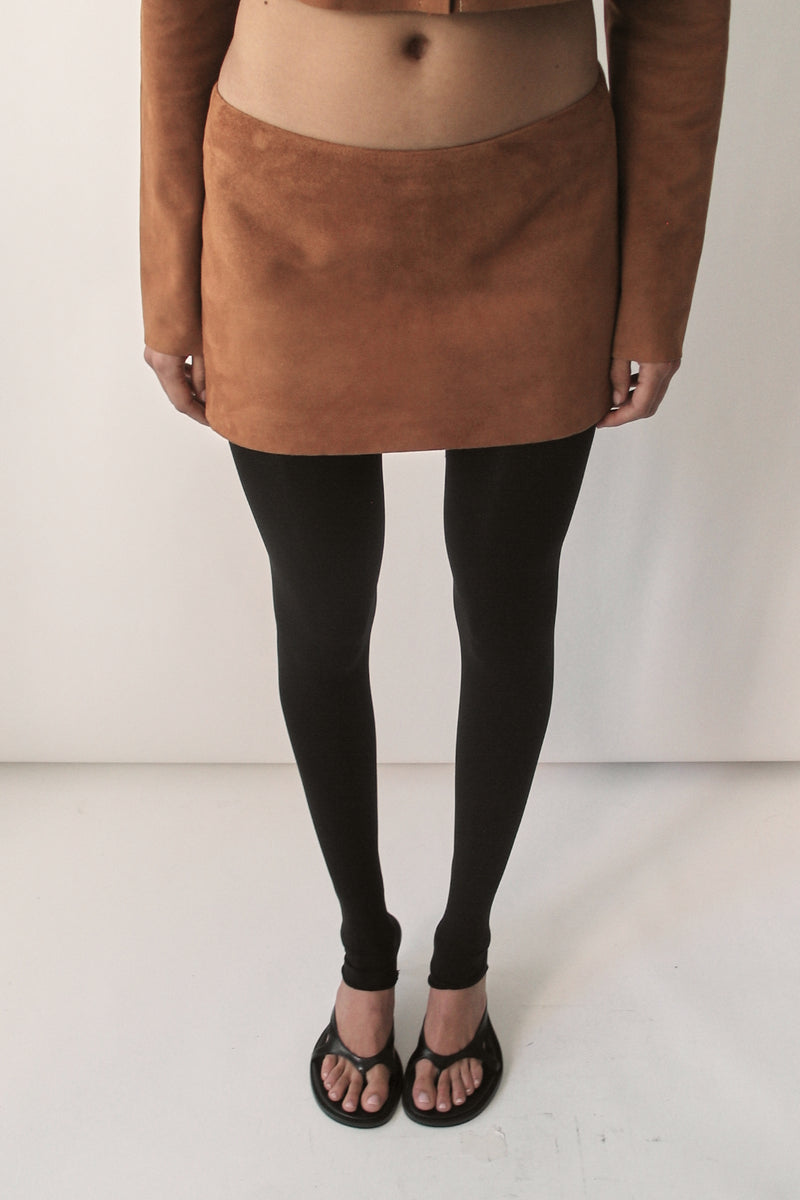 Orange Micro Suede Skirt