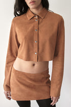 Orange Micro Suede Skirt