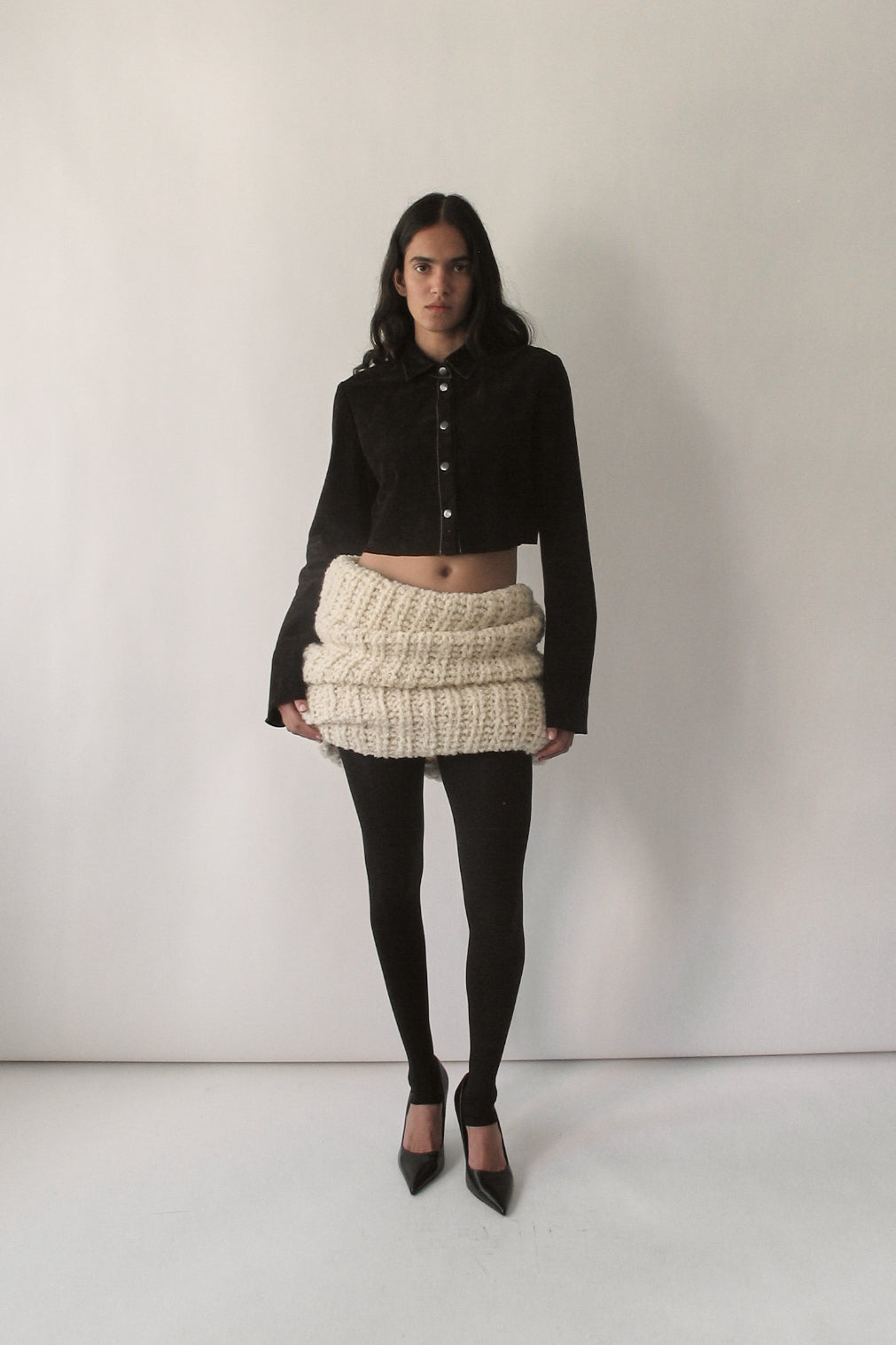 Butter White Gigantic Bouclé Muff
