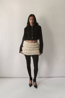 Butter White Gigantic Bouclé Muff