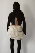 Butter White Gigantic Bouclé Muff