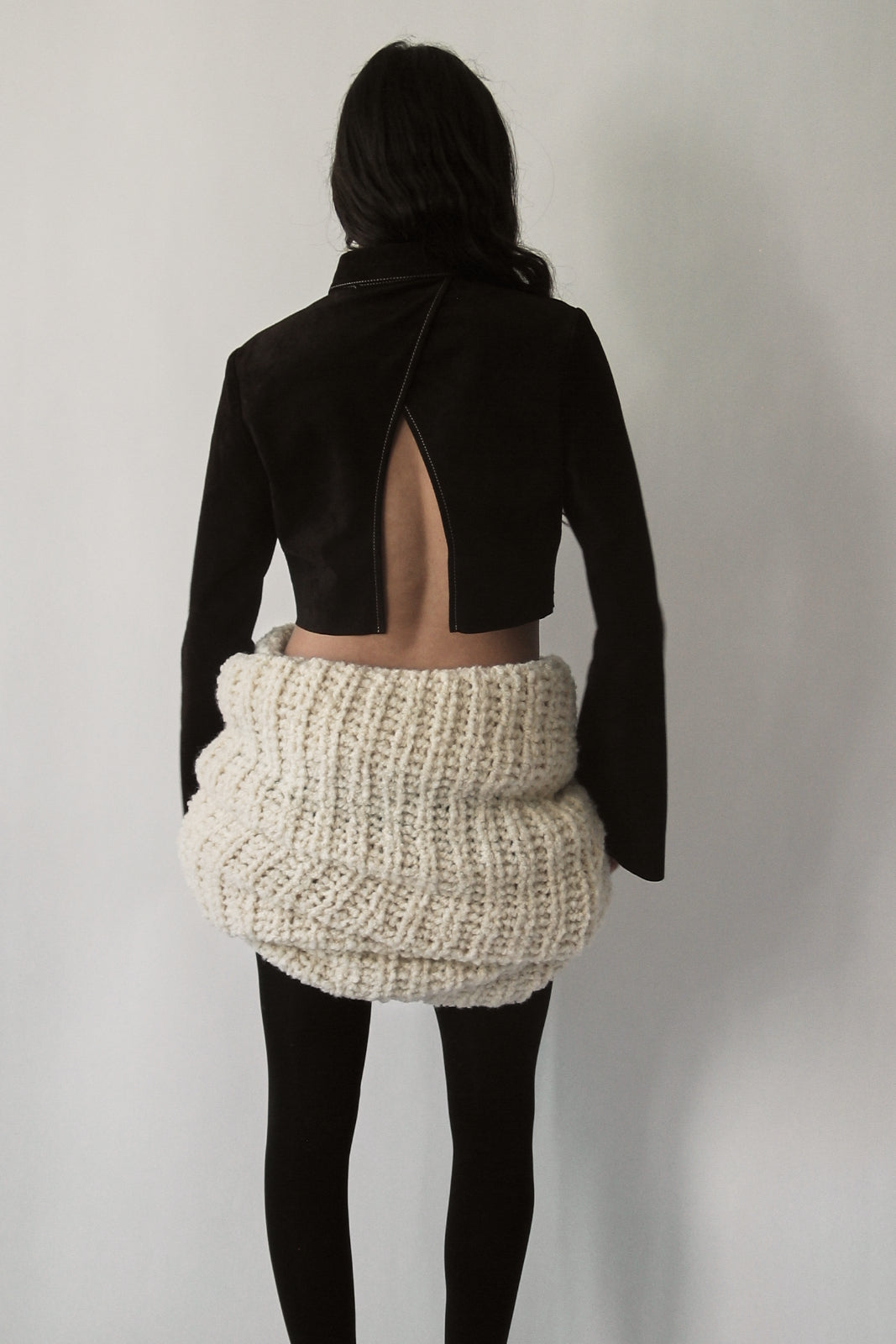 Butter White Gigantic Bouclé Muff