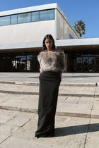 Black Maxi Sporty Skirt