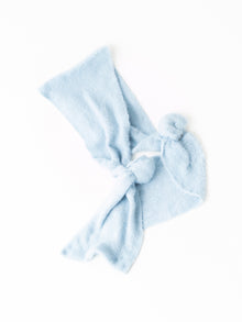 Fluffy light blue scarf