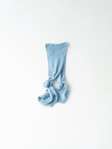 Fluffy light blue scarf