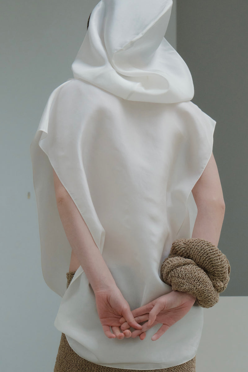 Hooded cutout top