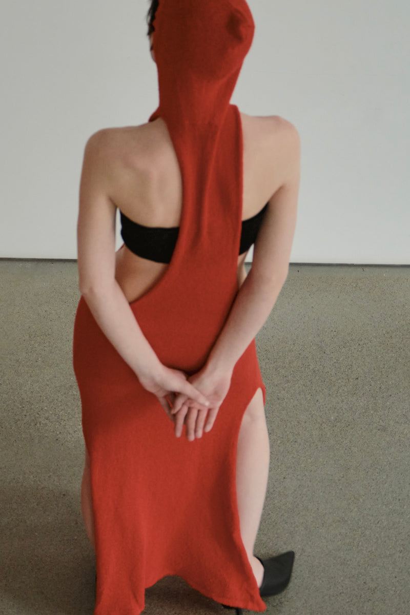 Boucle cutout dress